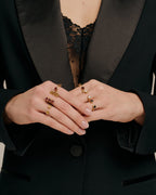 Anello Iris zirconi neri